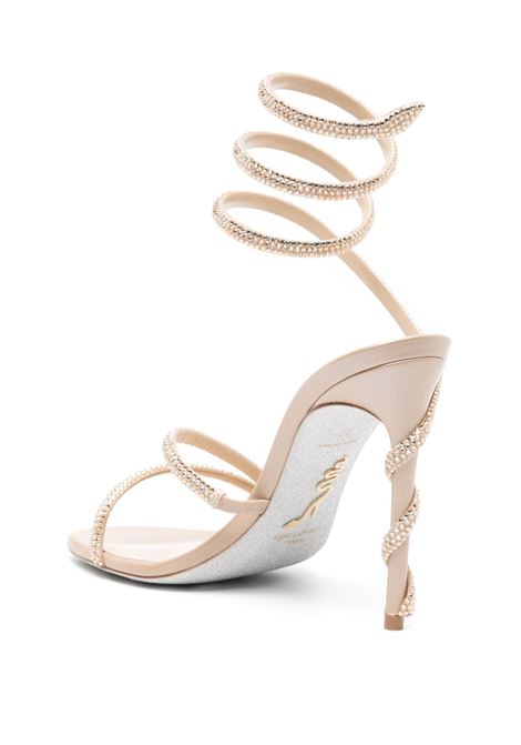 Sandali con cristalli margot 105mm in beige Rene caovilla - donna RENE CAOVILLA | C11339105R001V104